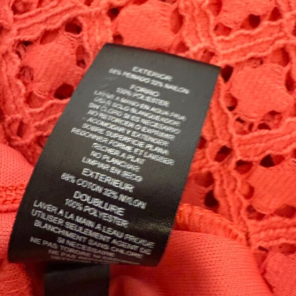 Jessica Howard Sleeveless Coral Dress Lace Overlay A Line Size 10 Cruise Fashion - Picture 12 of 16